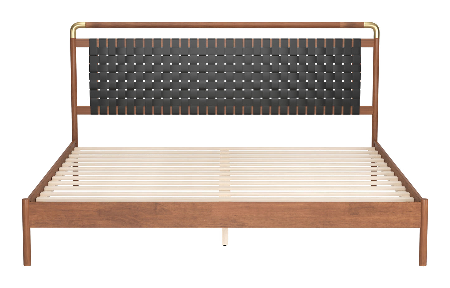 Netz King Bed Black & Walnut