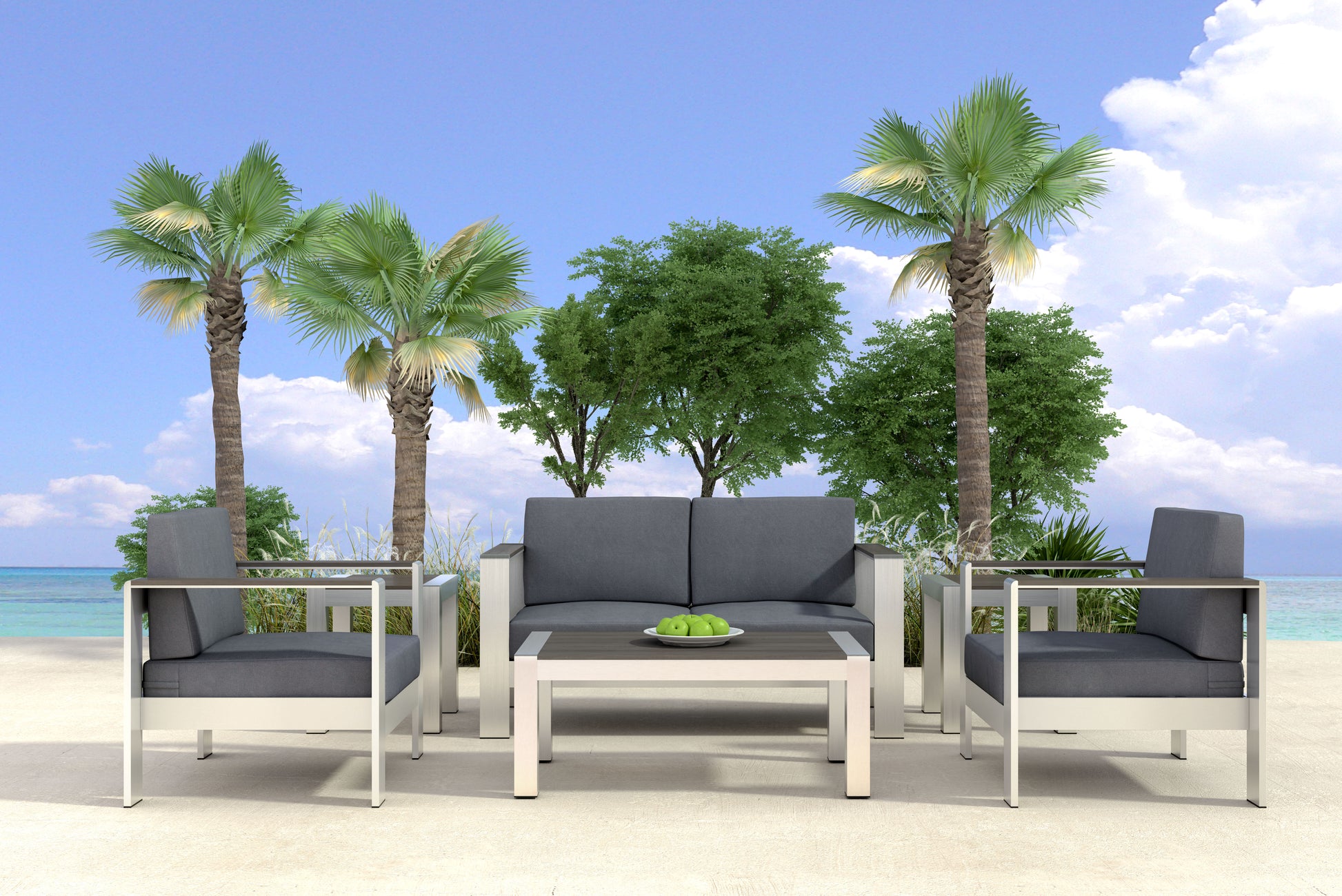 Cosmopolitan Sofa Dark Gray - Disselt Designs