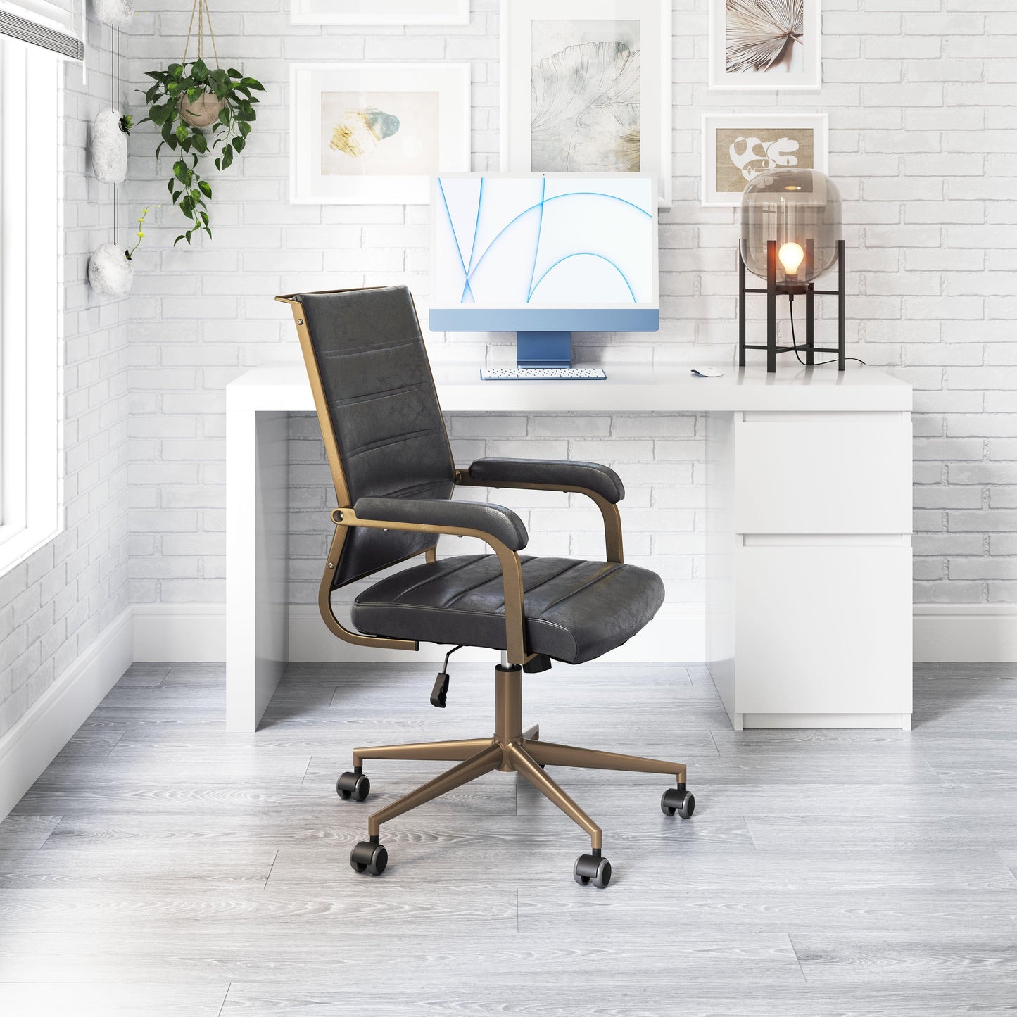 Auction Office Chair Vintage Black - Disselt Designs