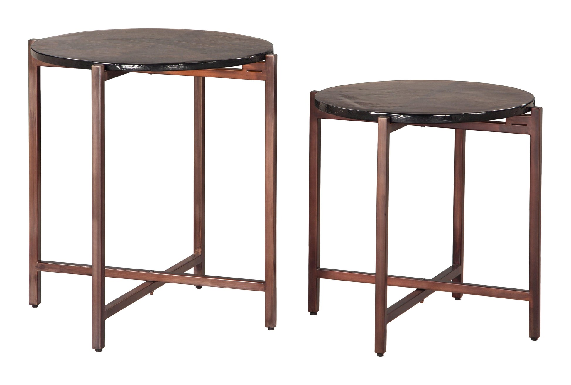 Gema Coffee Table Set (2-Piece) Bronze - Disselt Designs