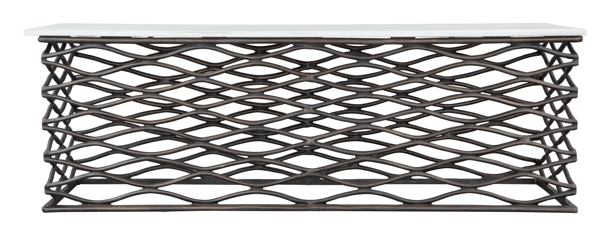 Duchess Coffee Table White & Antique Bronze - Disselt Designs