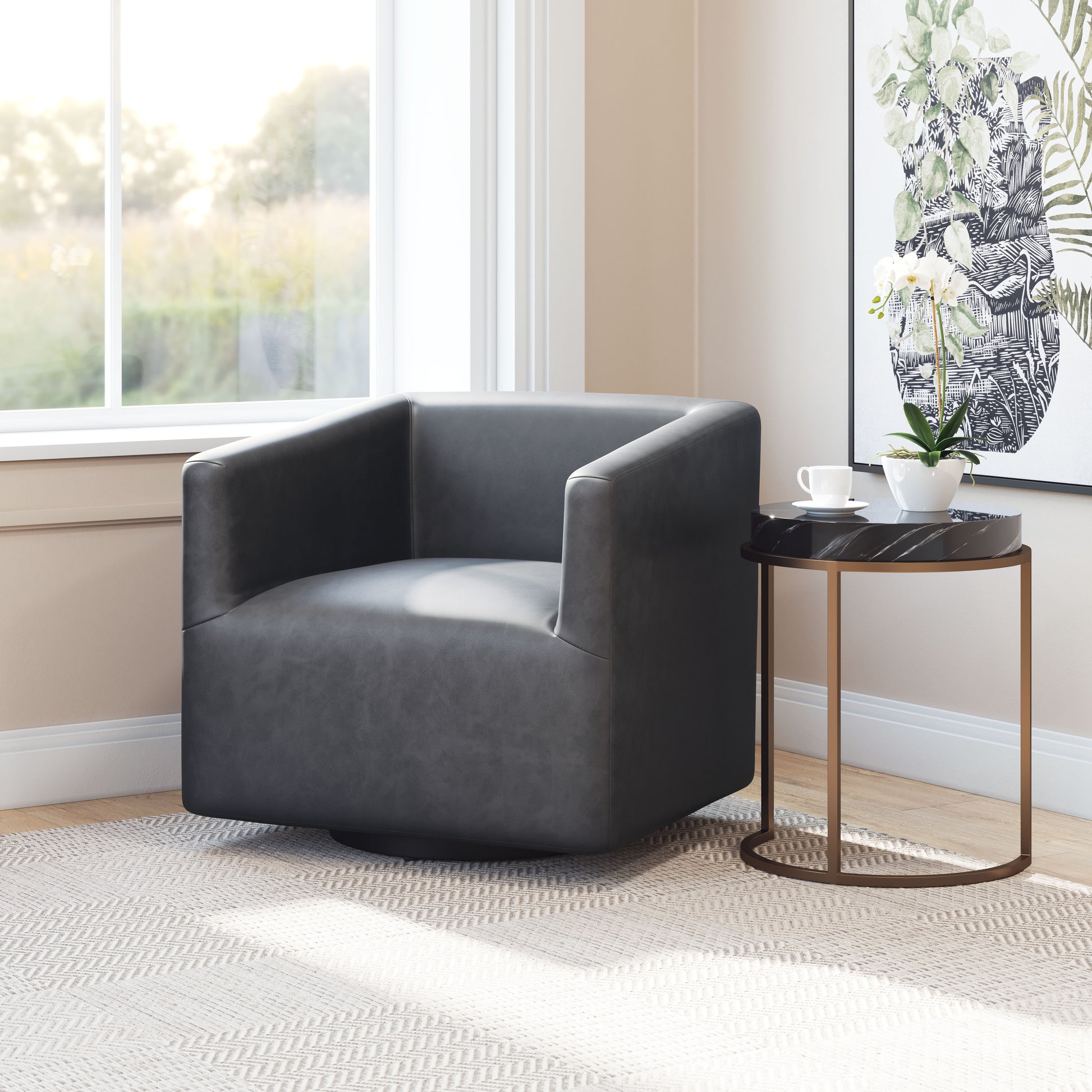 Brooks Accent Chair Gray - Disselt Designs