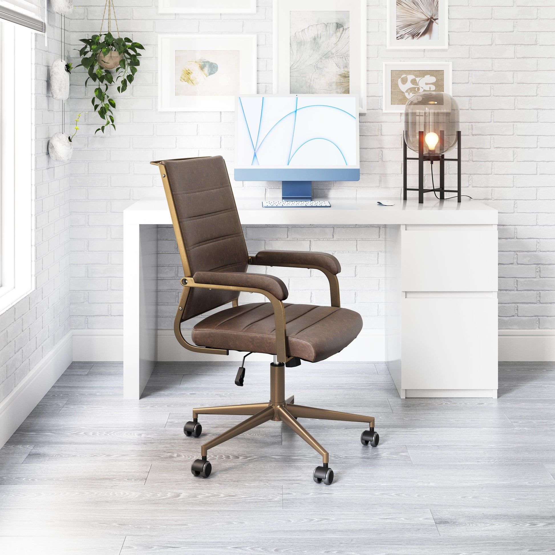 Auction Office Chair Espresso - Disselt Designs