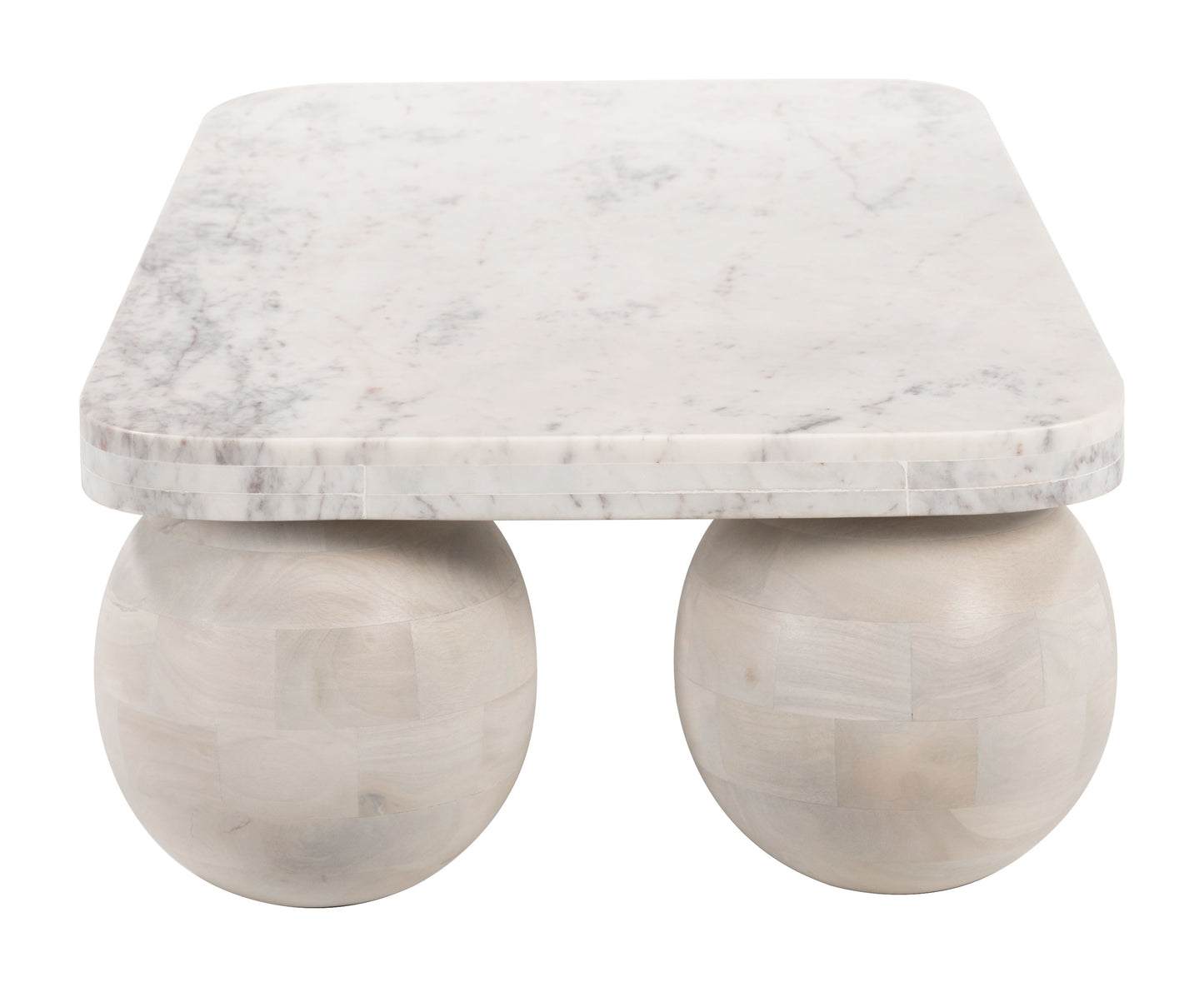 Camakat Coffee Table White & Whitewashed - Disselt Designs