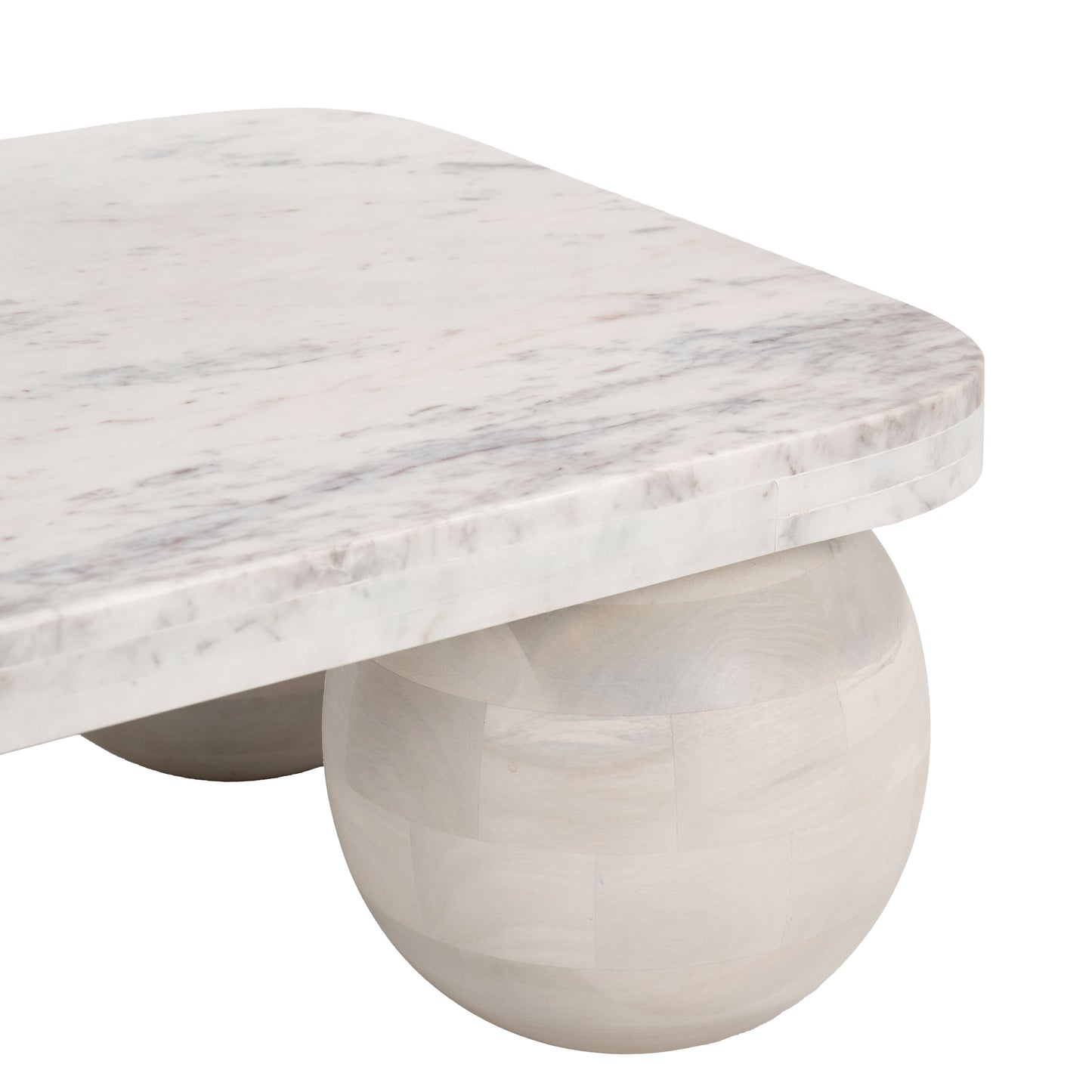 Camakat Coffee Table White & Whitewashed - Disselt Designs