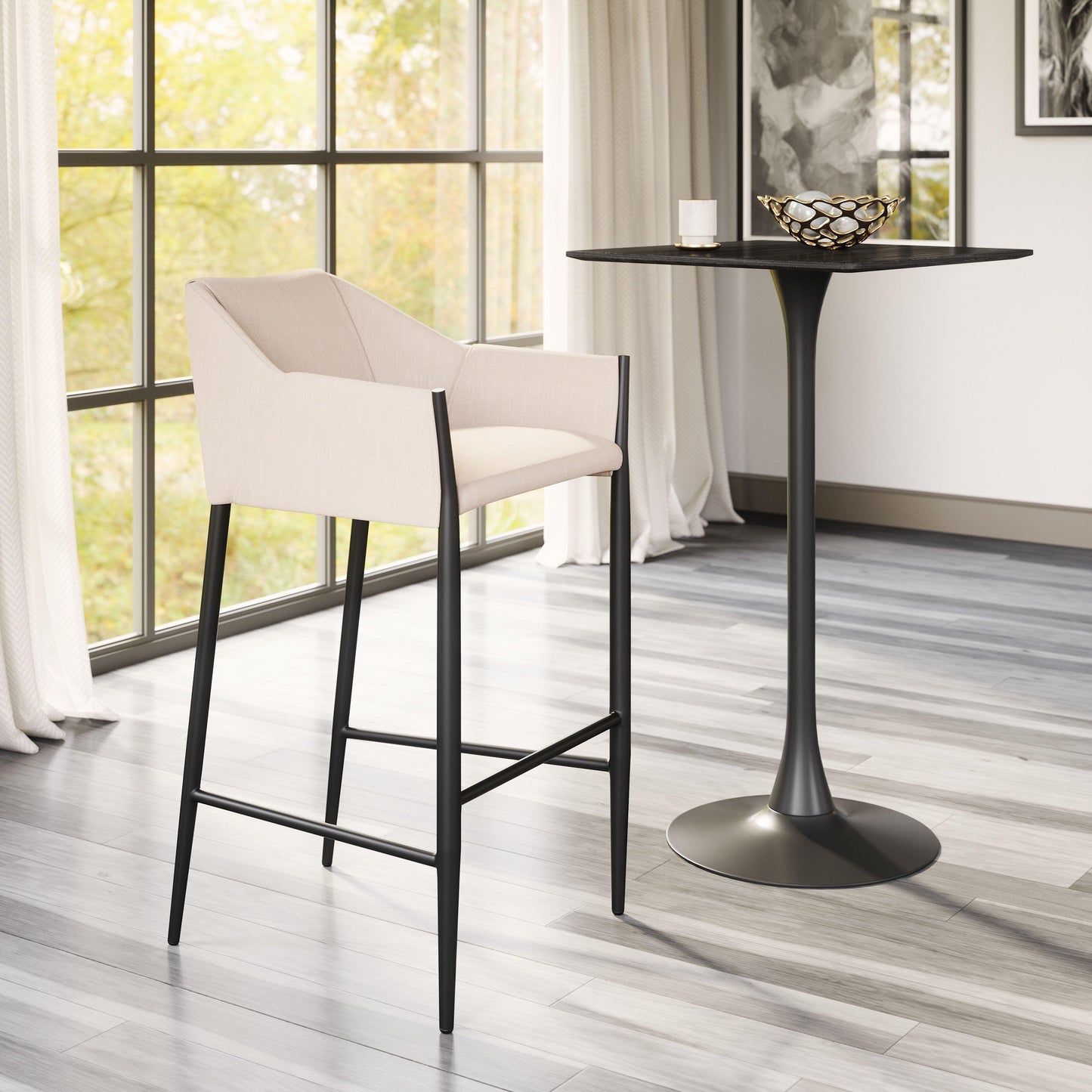 Andover Barstool Beige - Disselt Designs