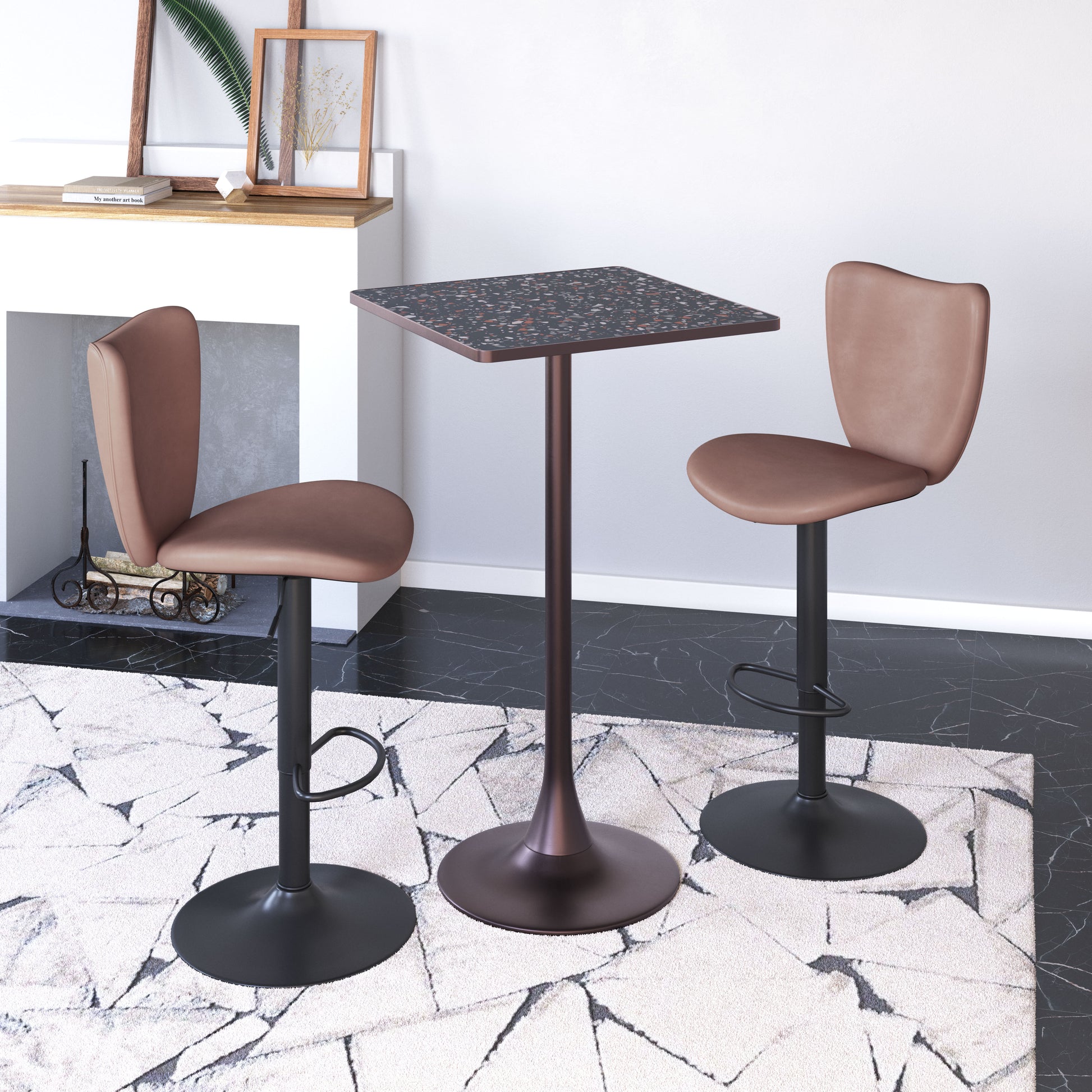 Spot Bar Table Black & Bronze - Disselt Designs