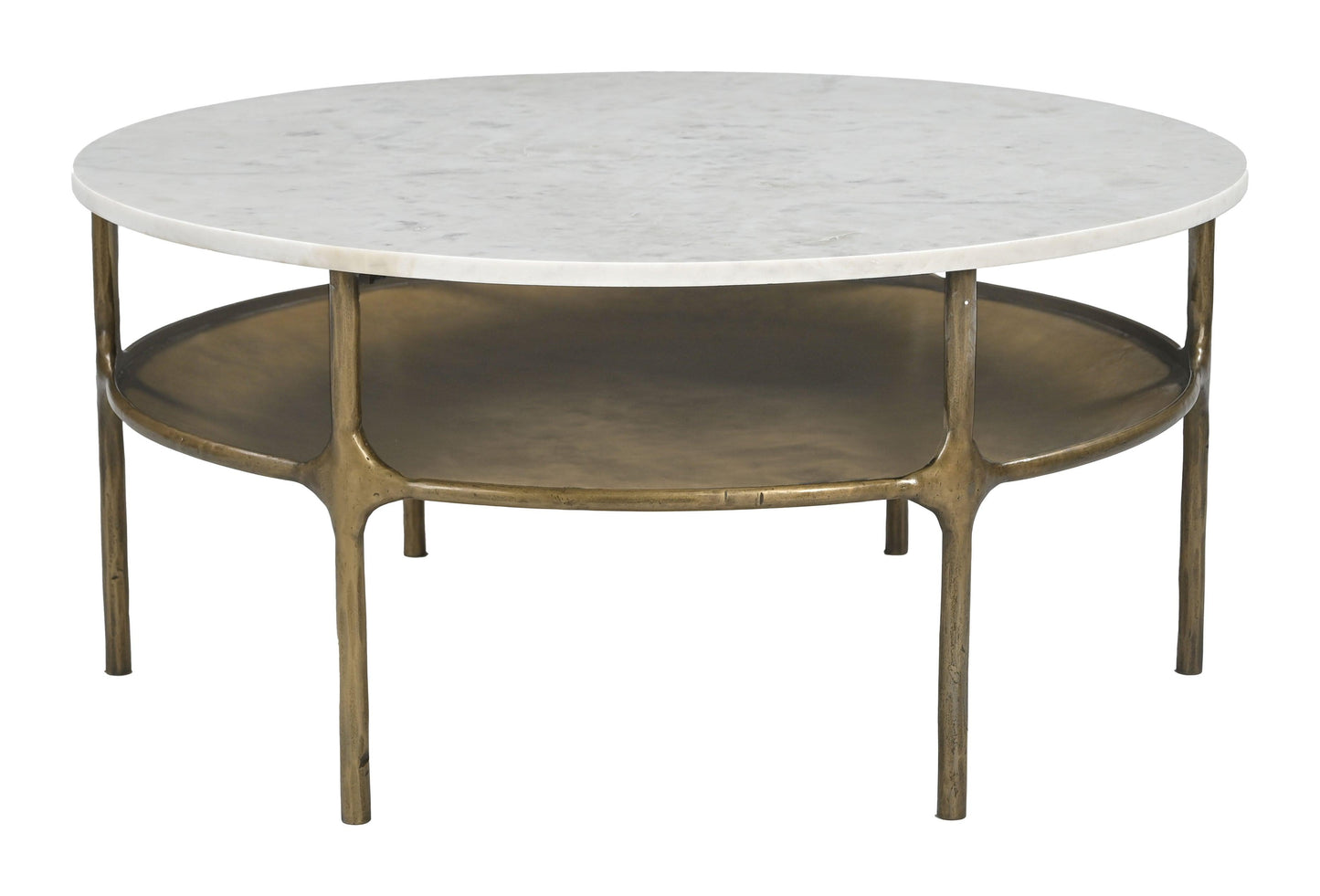 Bild Coffee Table White & Brass - Disselt Designs