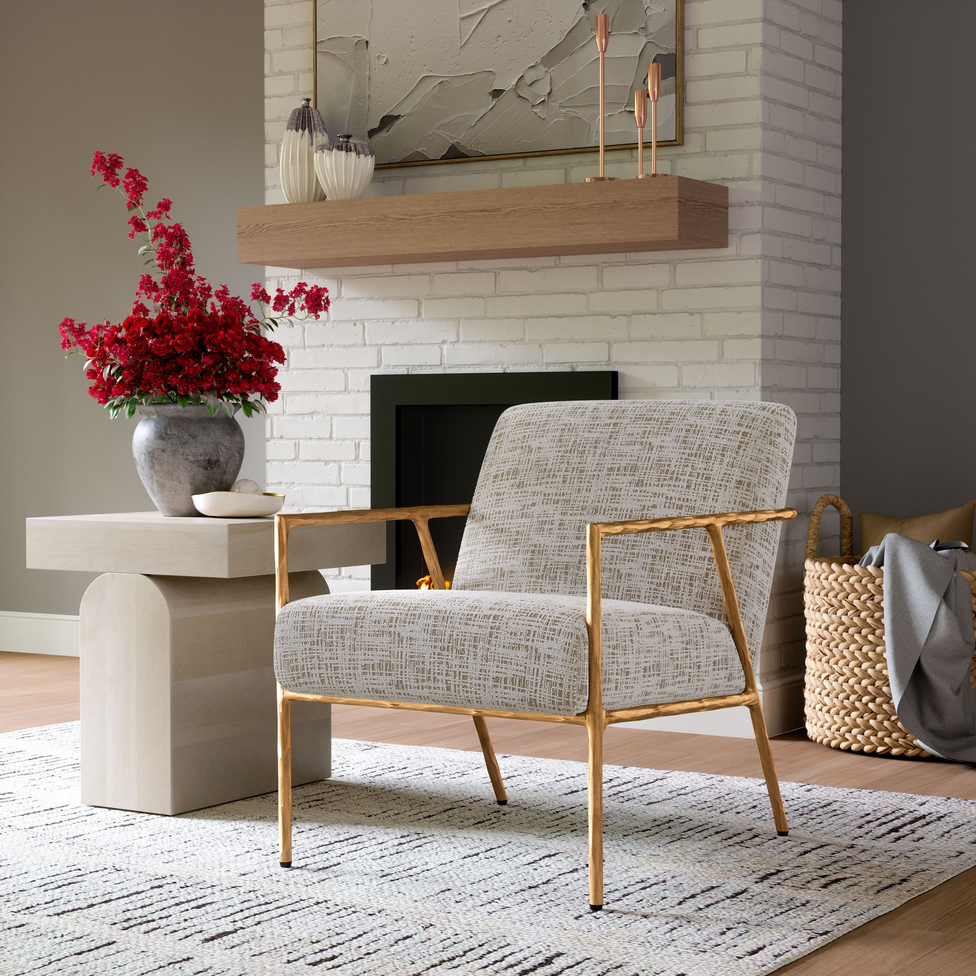 Norrebro Accent Chair Beige Frost - Disselt Designs