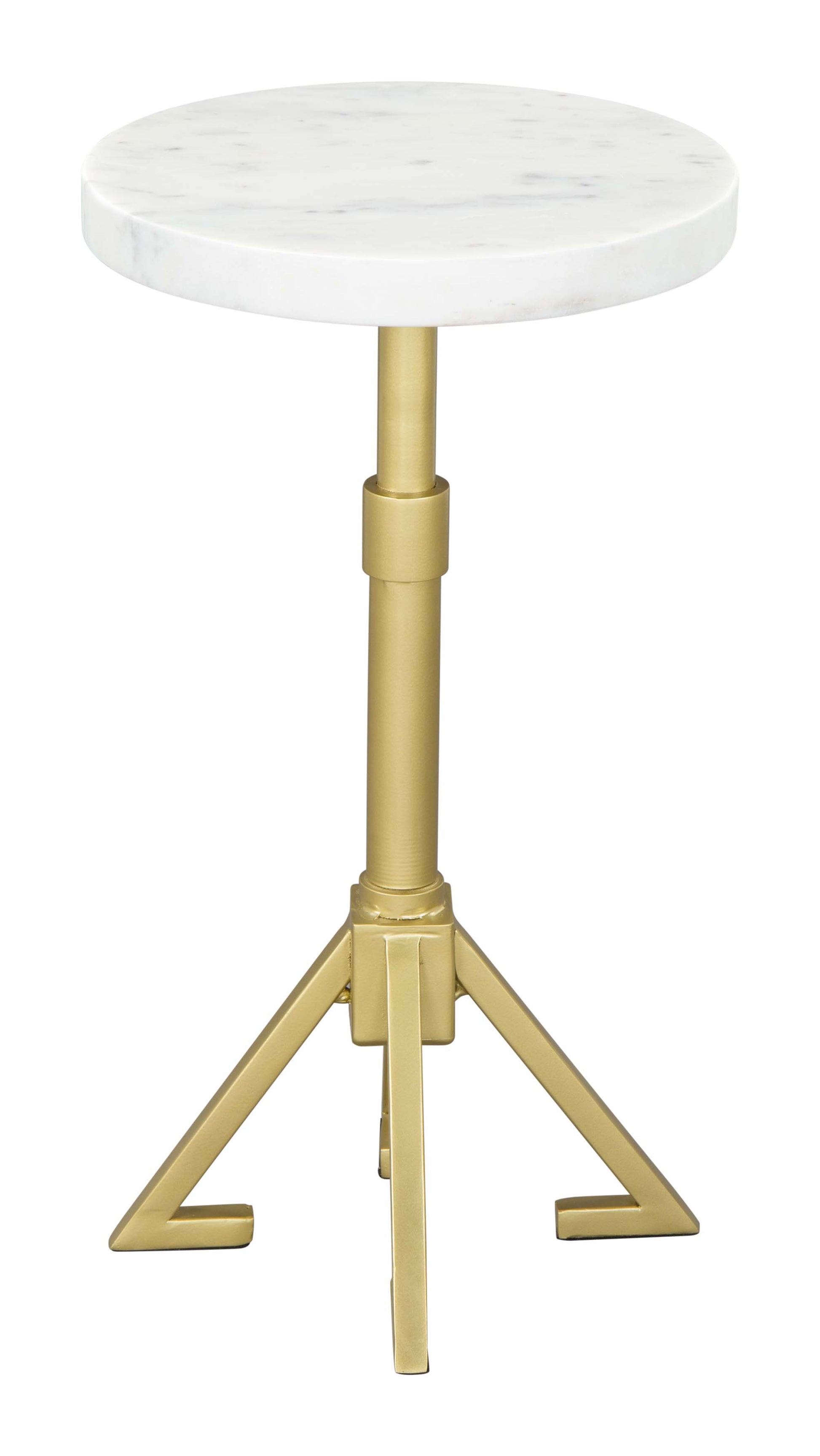 Maurice Side Table White & Gold - Disselt Designs