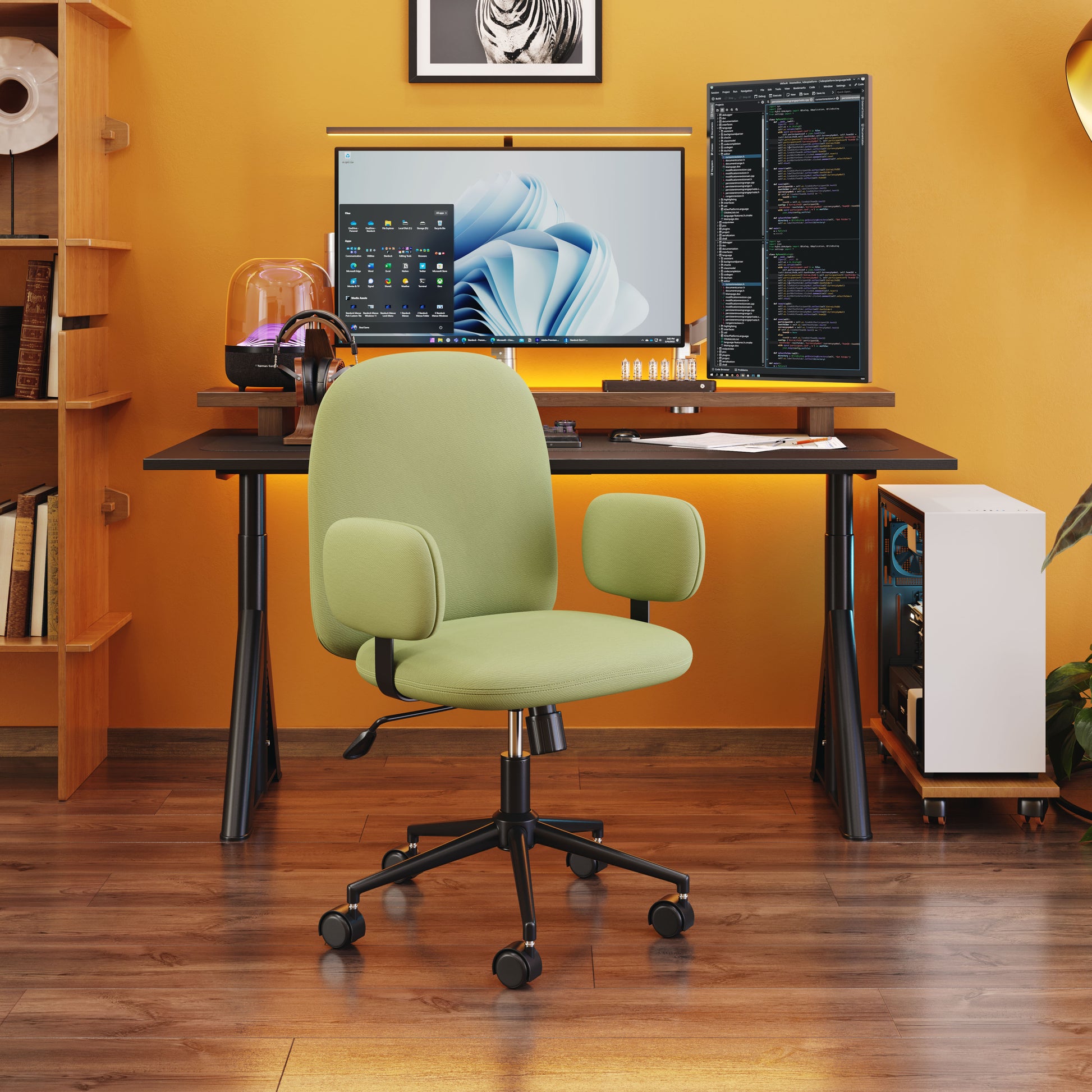 Lionel Office Chair Olive Green - Disselt Designs