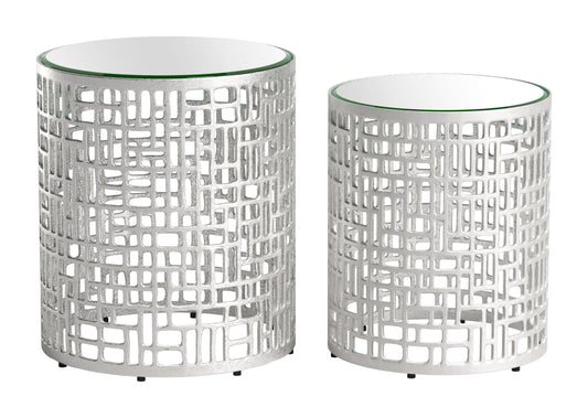 Reden Side Table Set (2-Piece) Silver - Disselt Designs