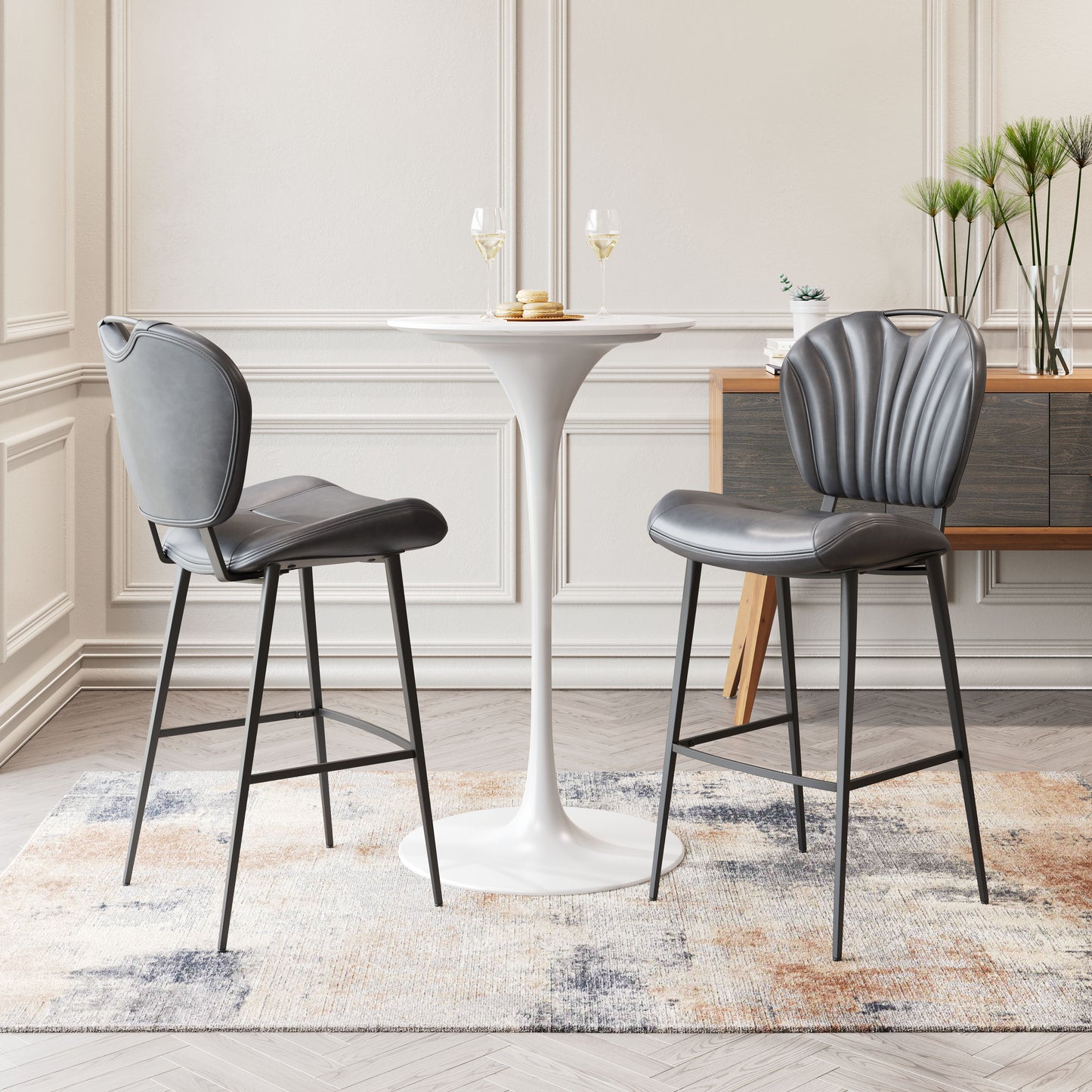 Terrence Barstool Vintage Gray - Disselt Designs