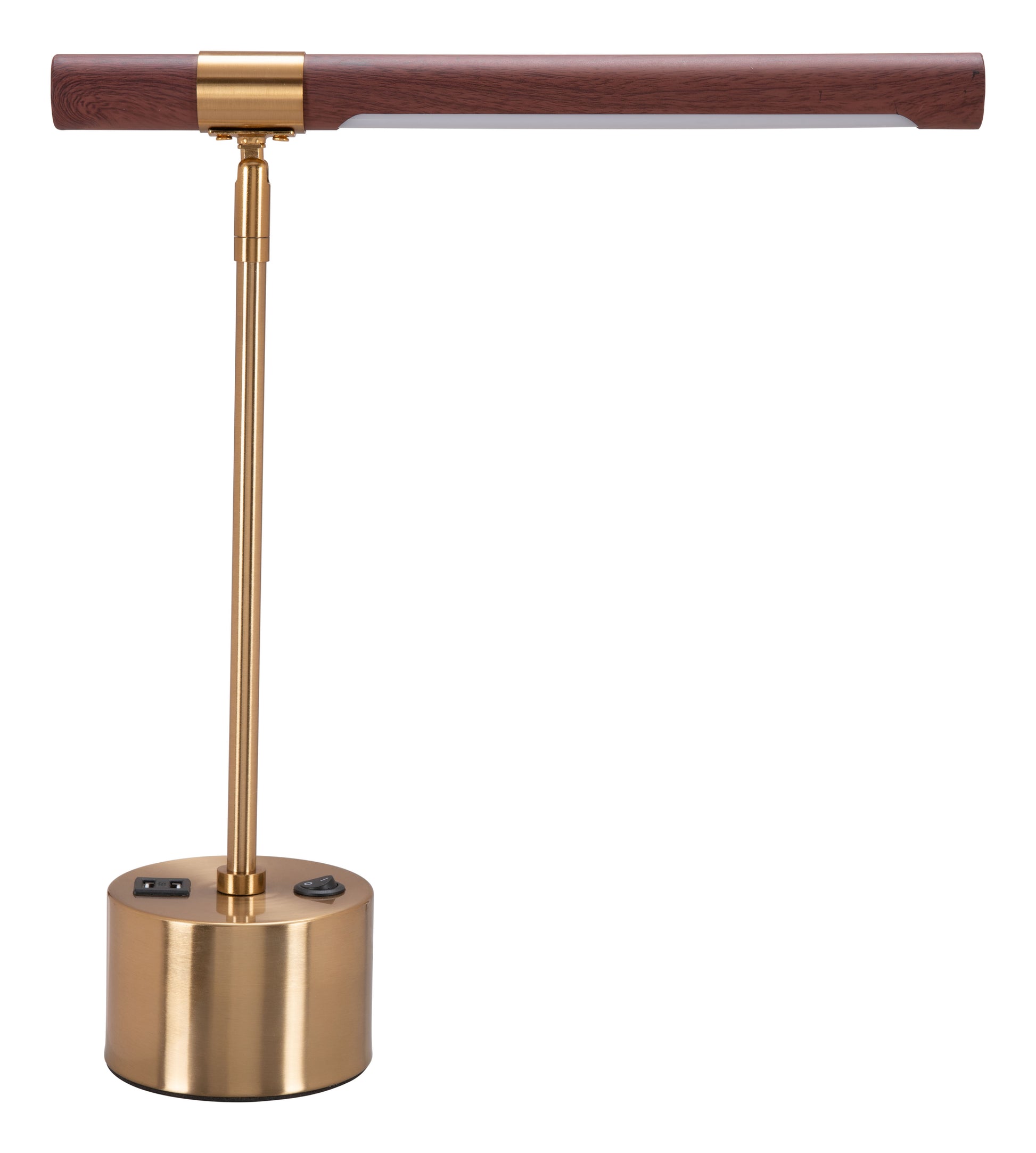 Kippy Table Lamp Brown & Brass - Disselt Designs