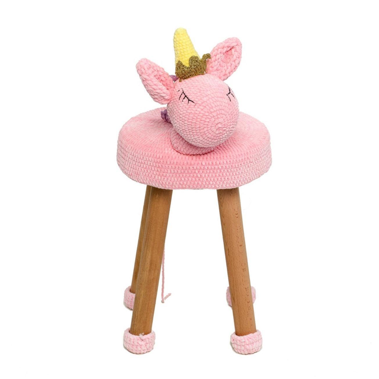 KIDS UNICORN | Unicorn Rug And Stool Set - Disselt Designs