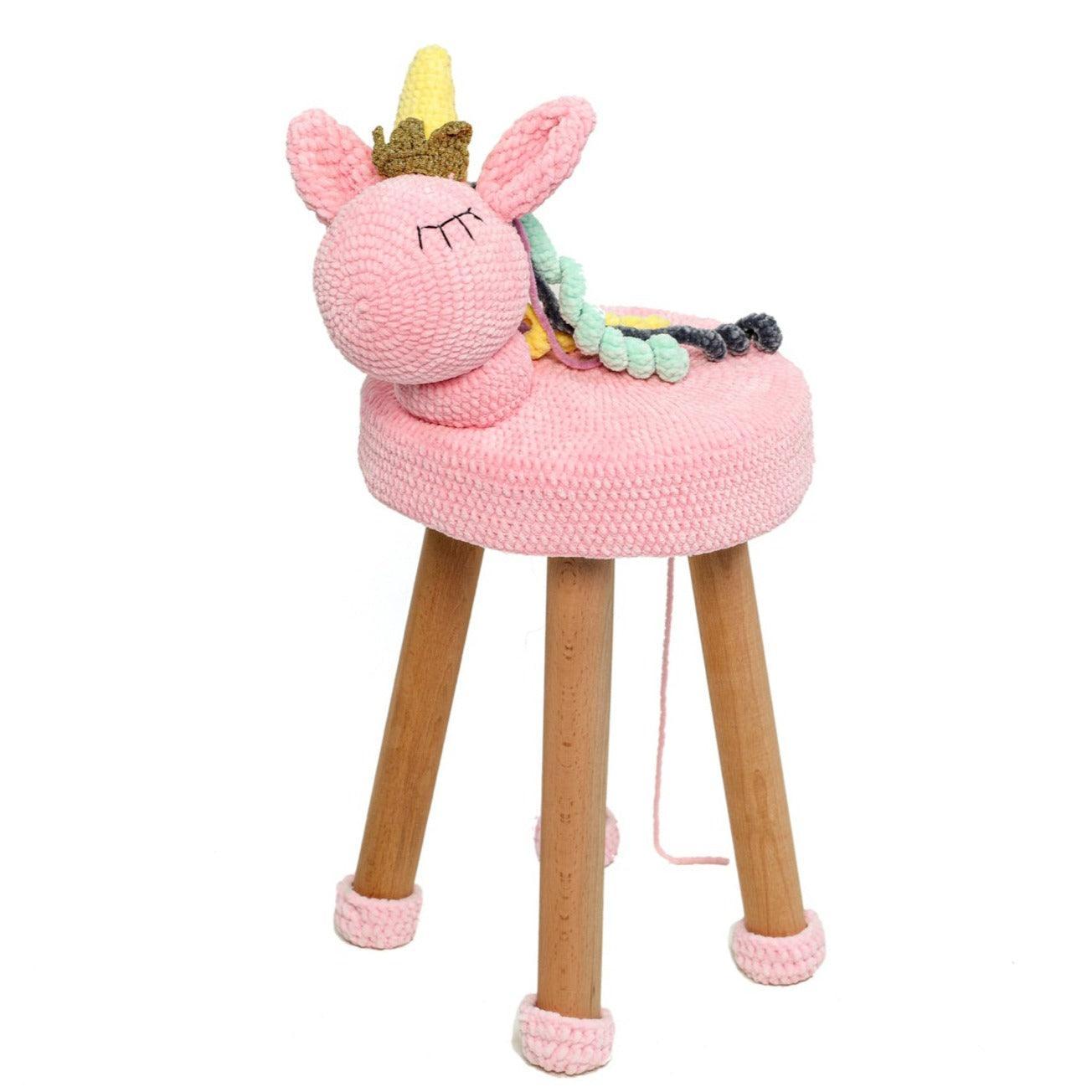 KIDS UNICORN | Unicorn Rug And Stool Set - Disselt Designs