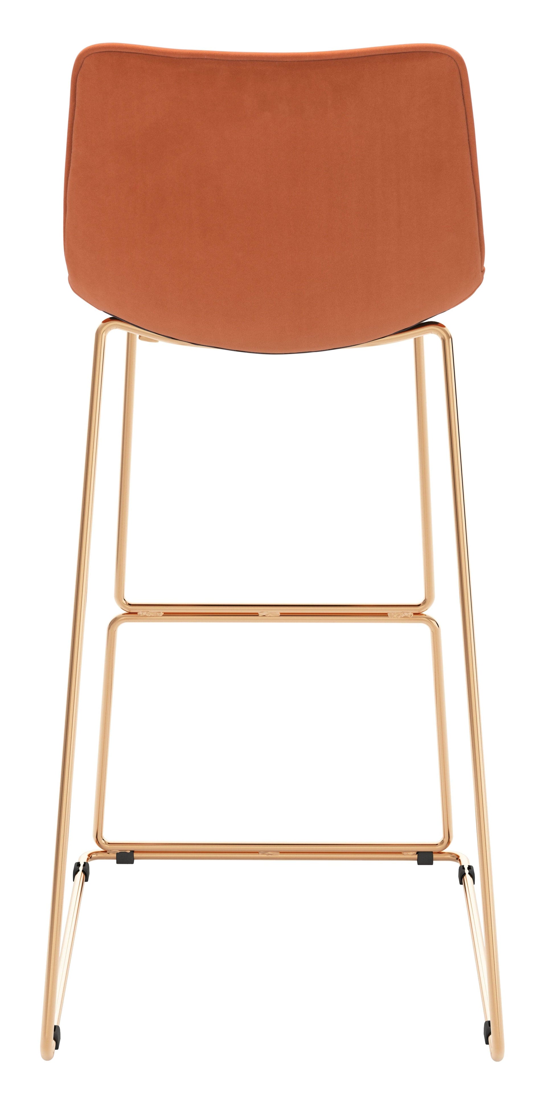 Adele Barstool (Set of 2) Orange & Gold - Disselt Designs
