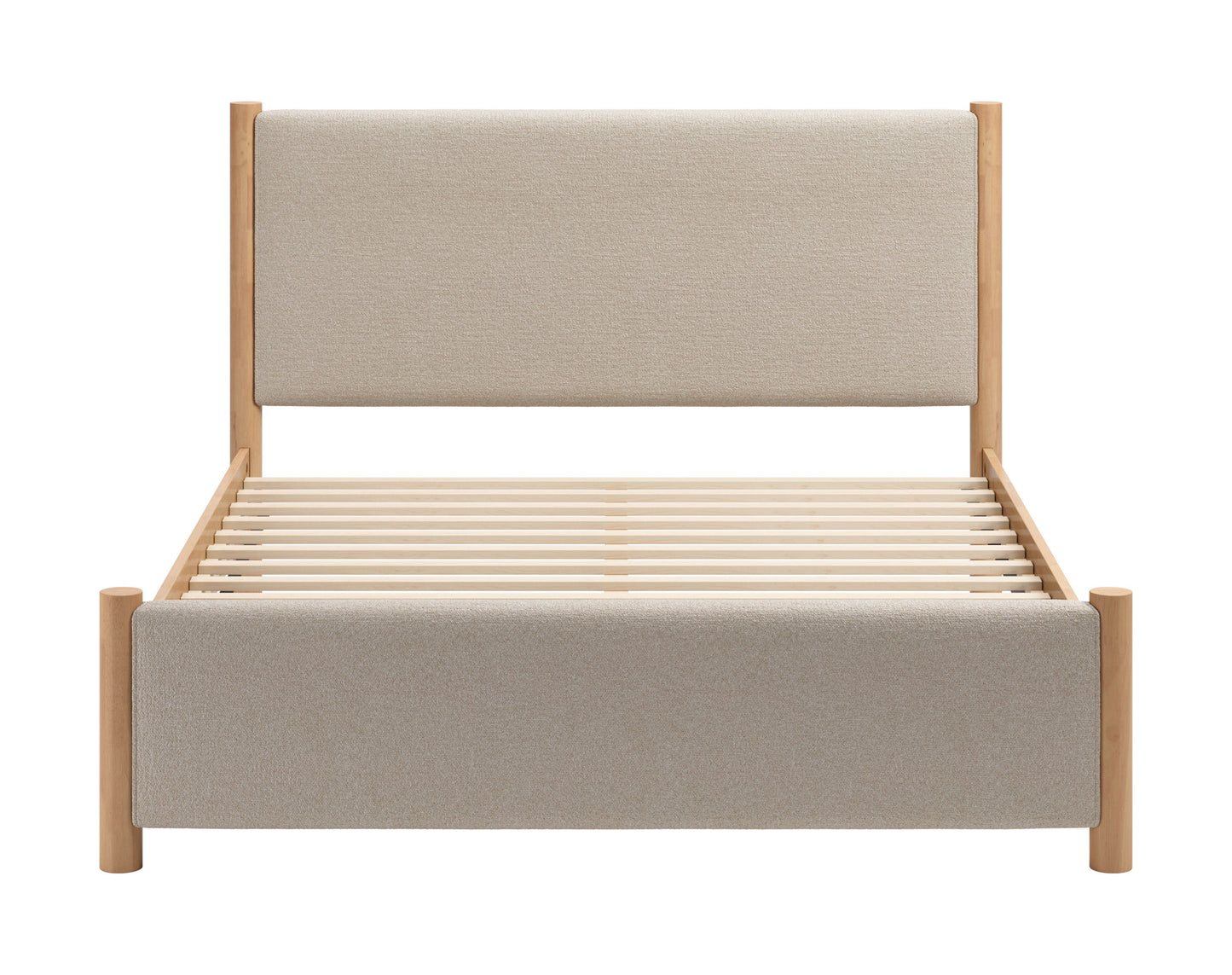 Hadi Queen Bed Beige & Natural - Disselt Designs