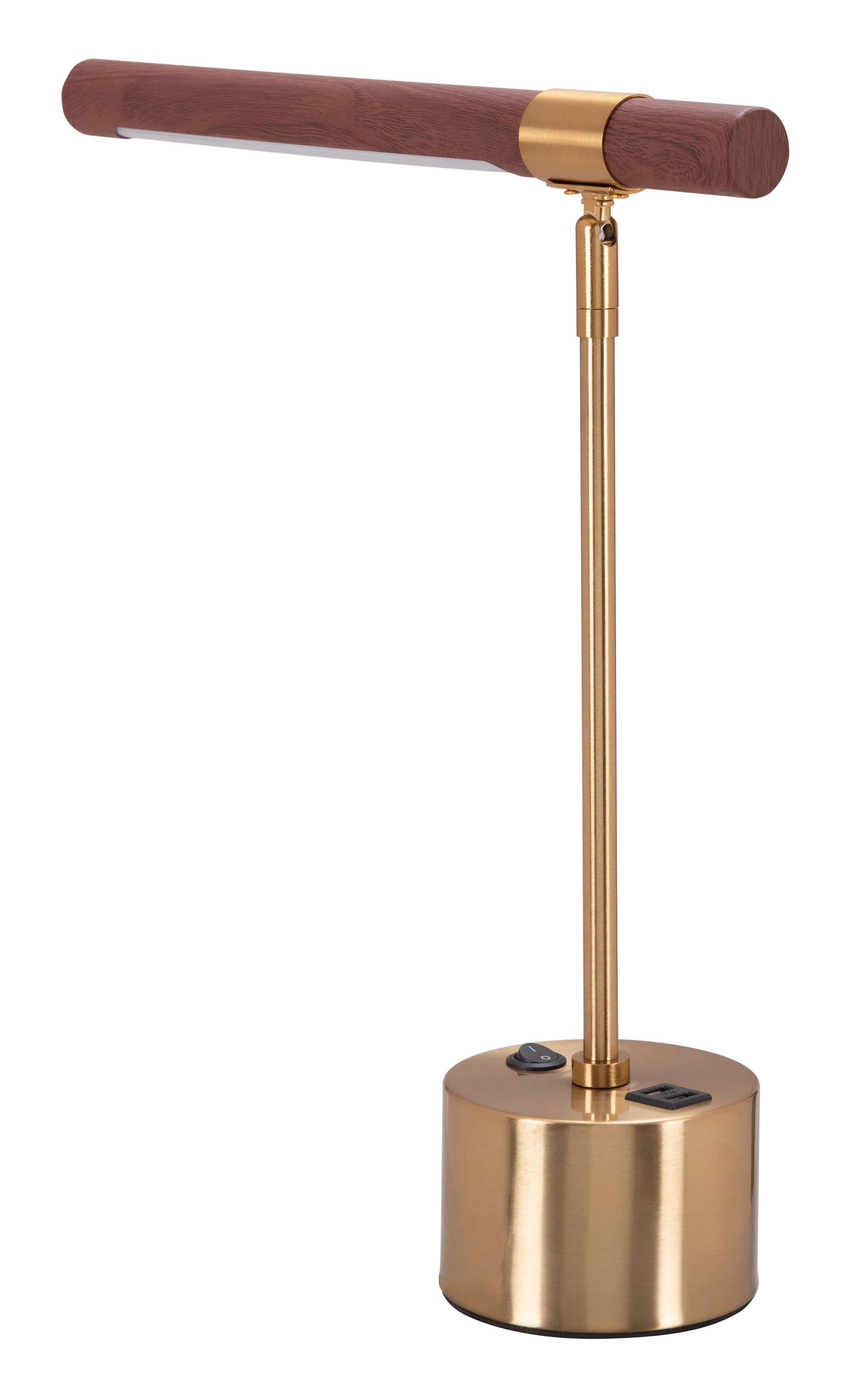 Kippy Table Lamp Brown & Brass - Disselt Designs
