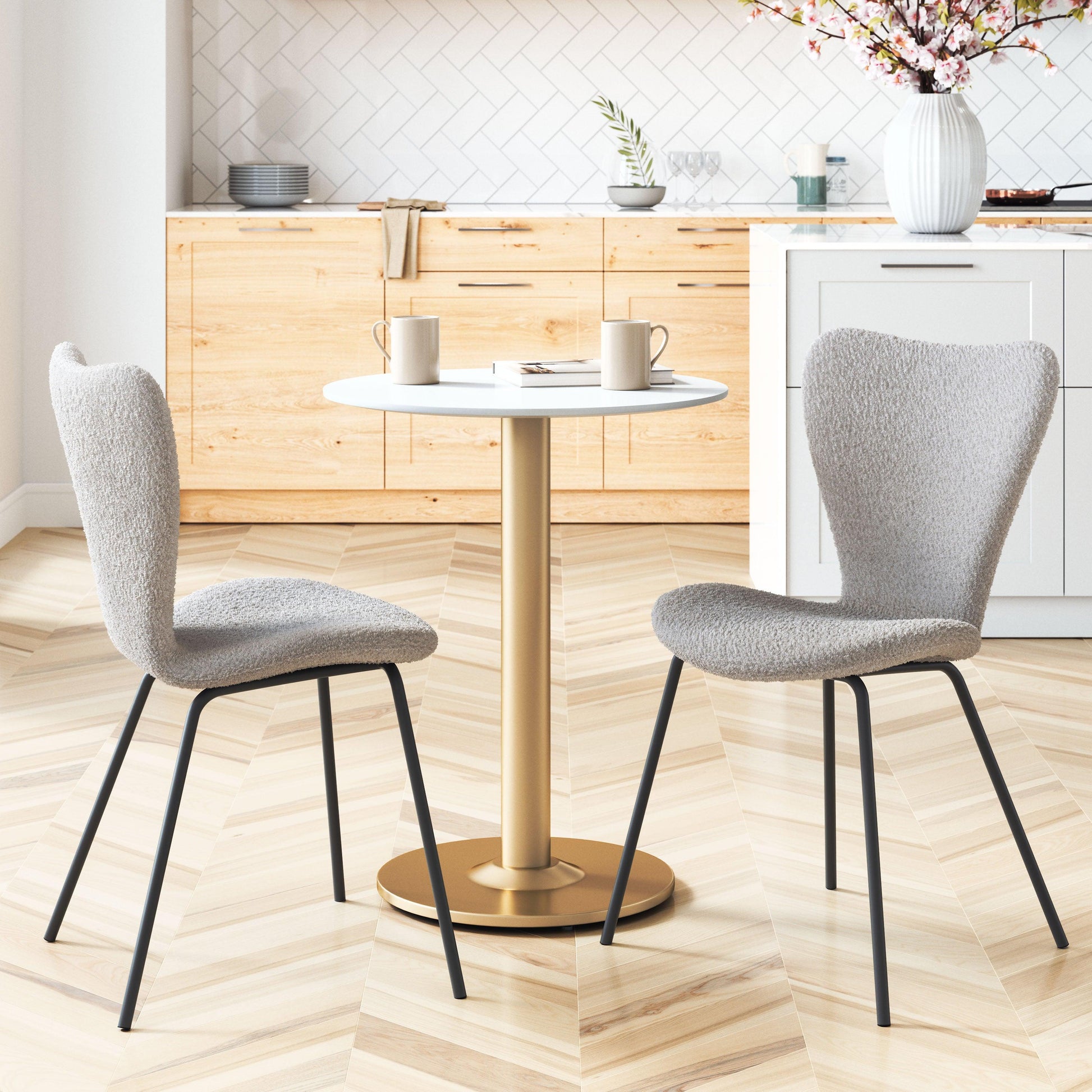 Alto Bistro Table White & Gold - Disselt Designs