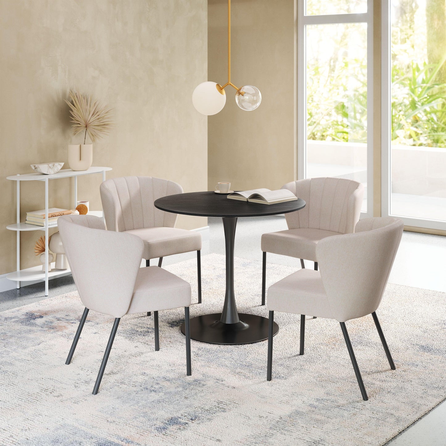 Aimee Dining Chair (Set of 2) Beige - Disselt Designs