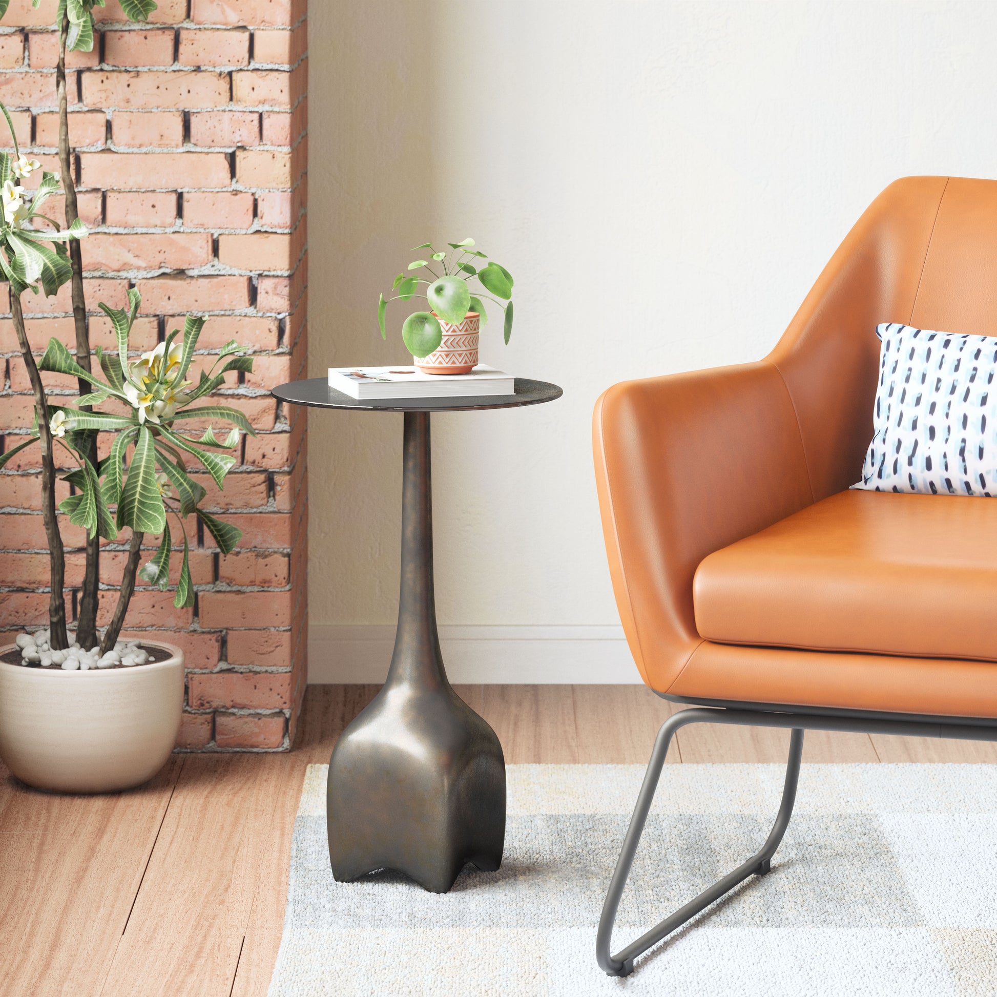 Lexi Side Table Charcoal - Disselt Designs