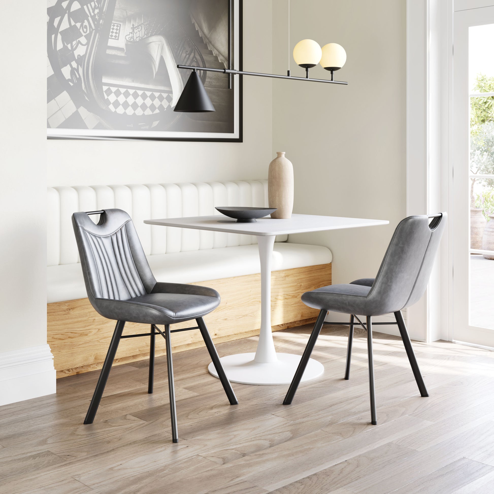 Tyler Dining Chair (Set of 2) Vintage Gray - Disselt Designs