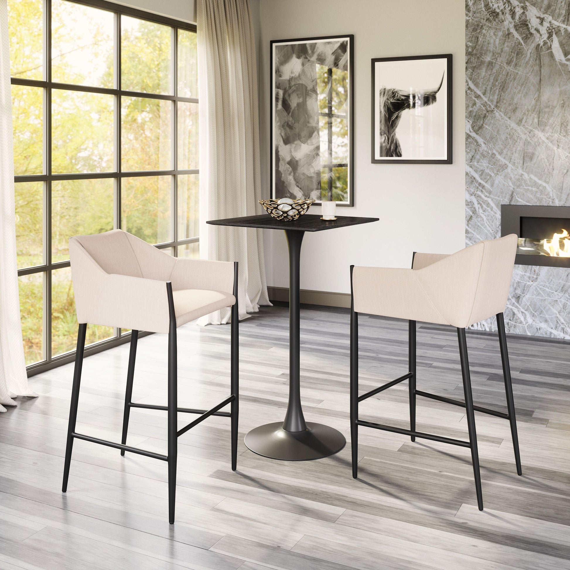 Andover Barstool Beige - Disselt Designs