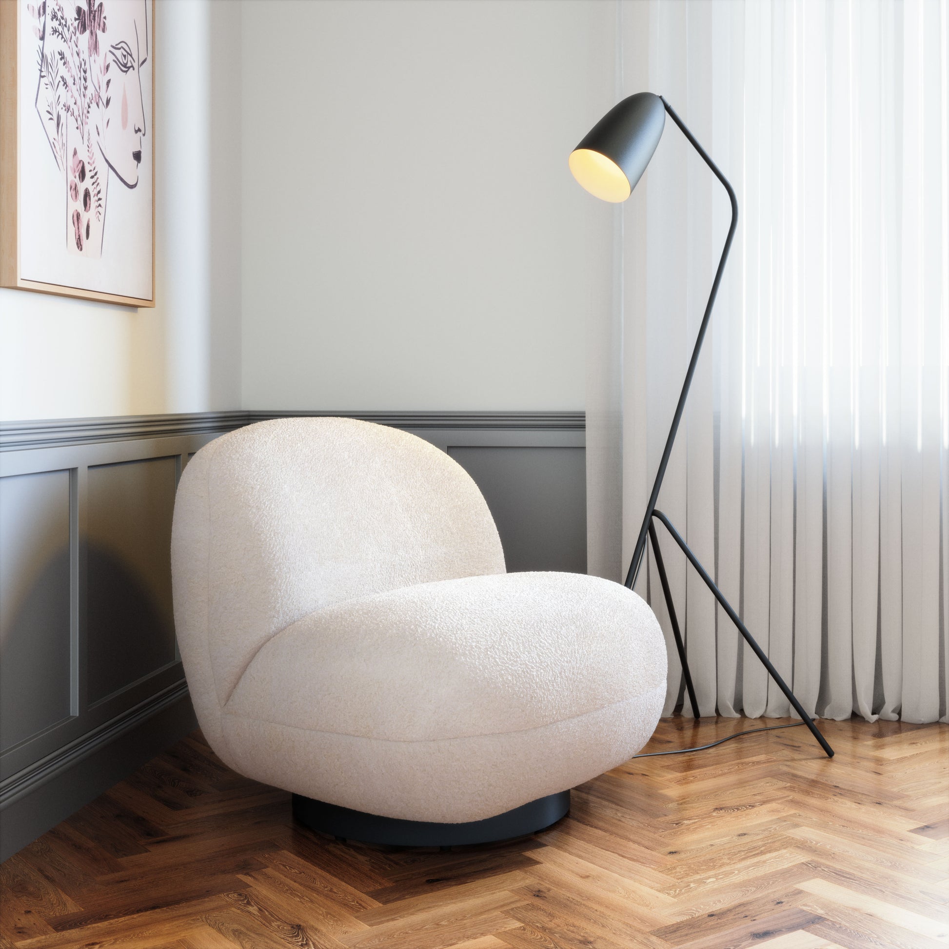 Myanmar Accent Chair Cream - Disselt Designs