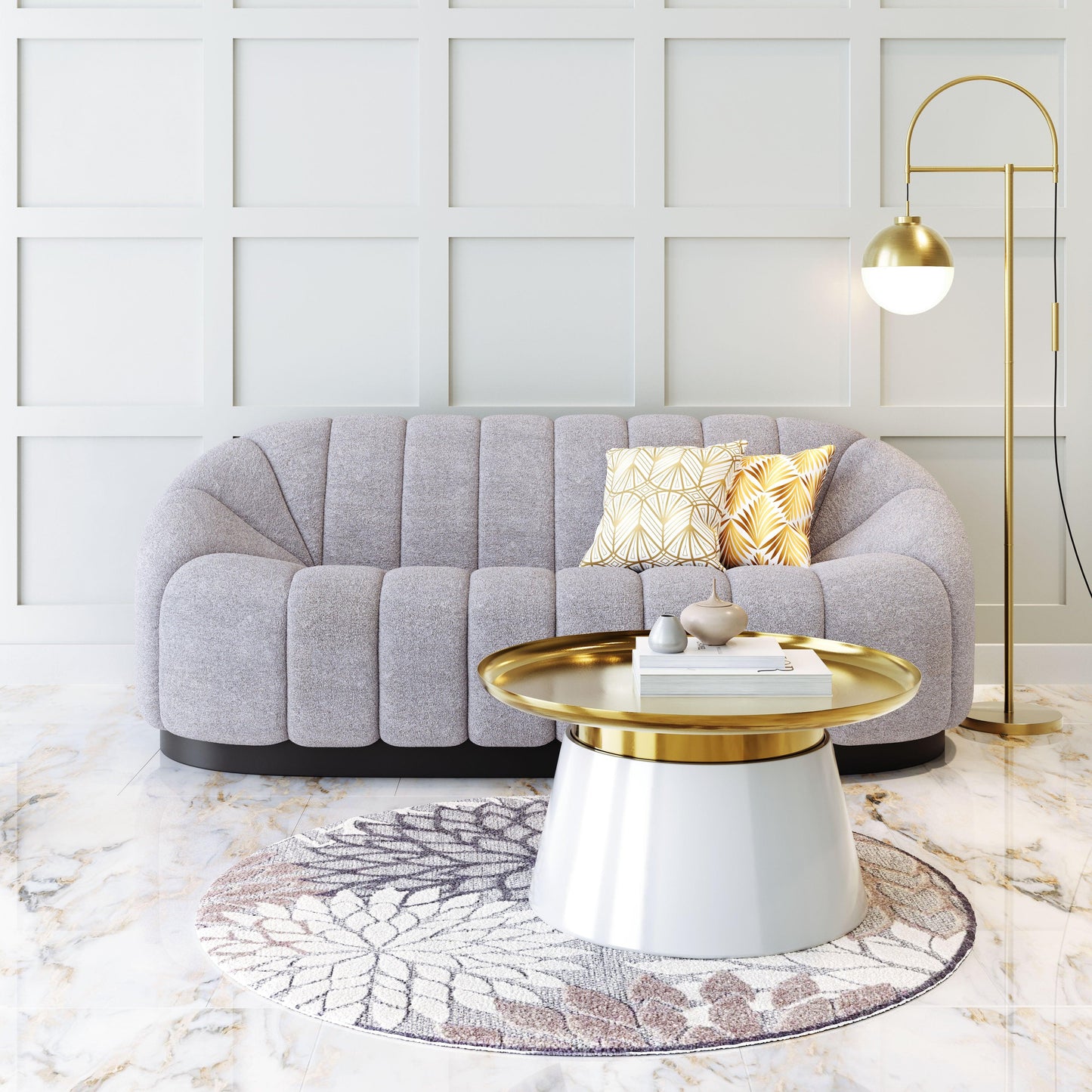 Bhutan Sofa Light Gray - Disselt Designs