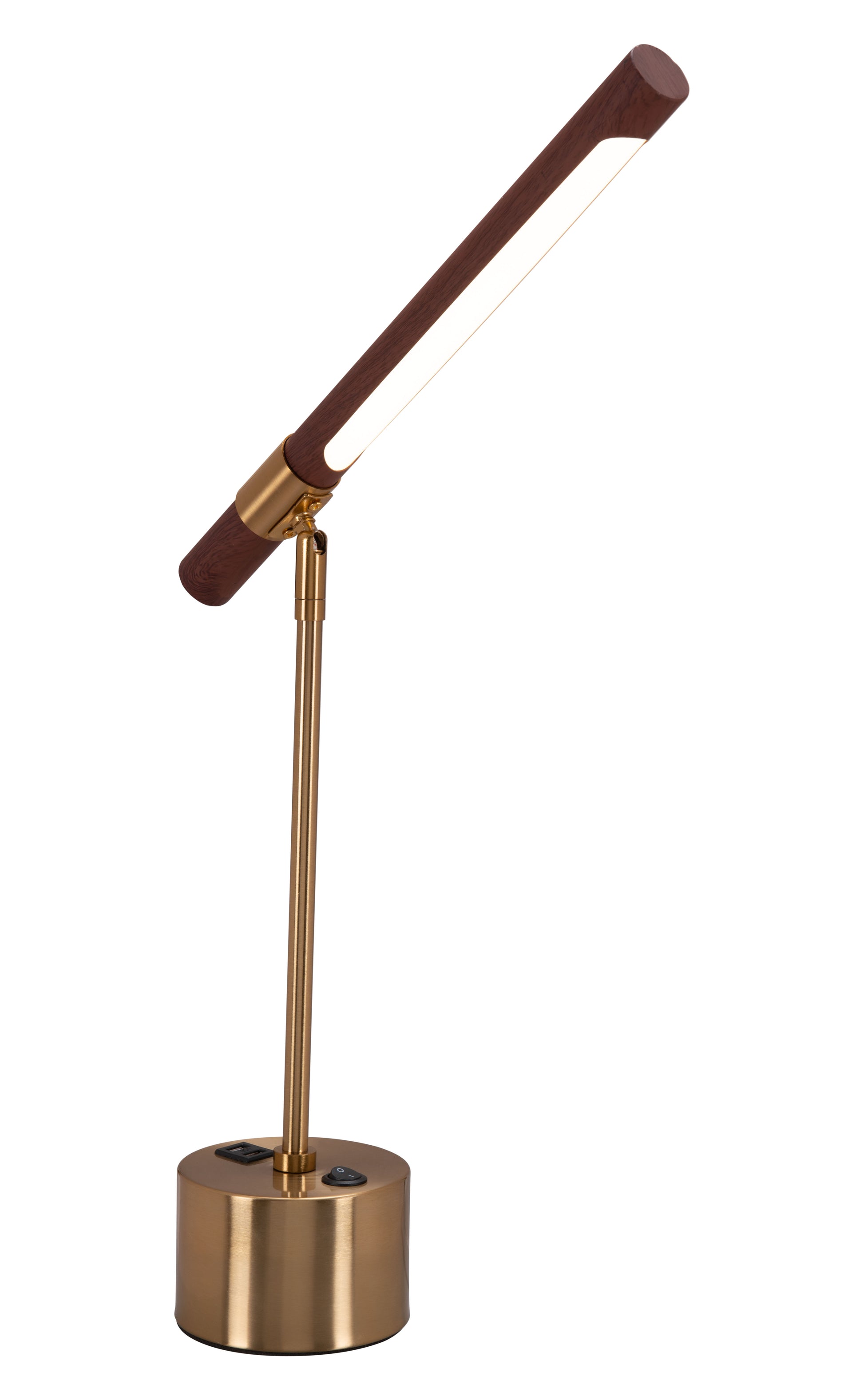 Kippy Table Lamp Brown & Brass - Disselt Designs