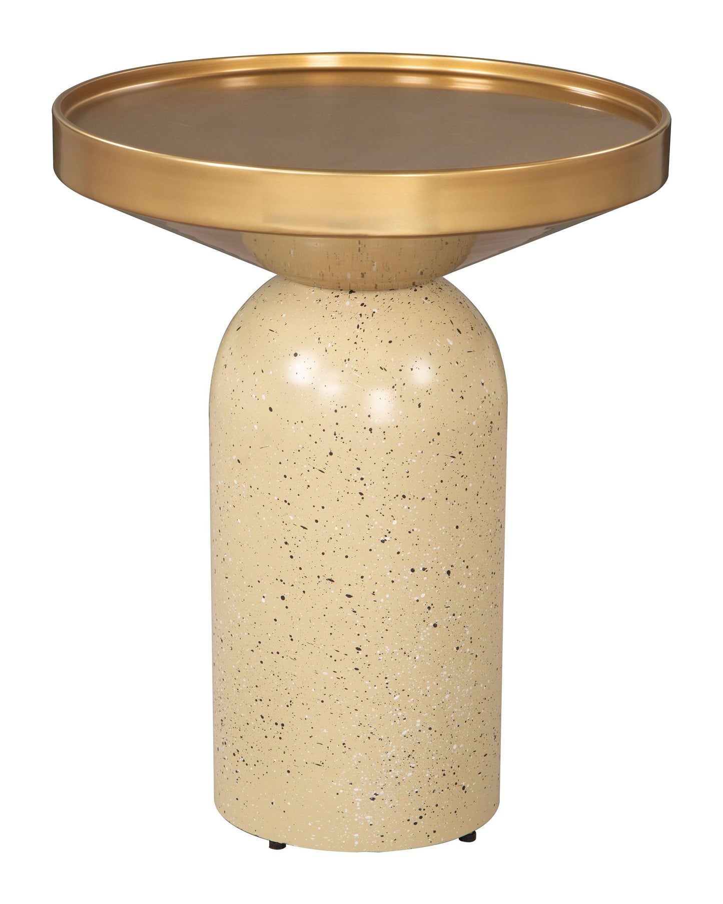 Cendre Side Table Gold & Beige - Disselt Designs