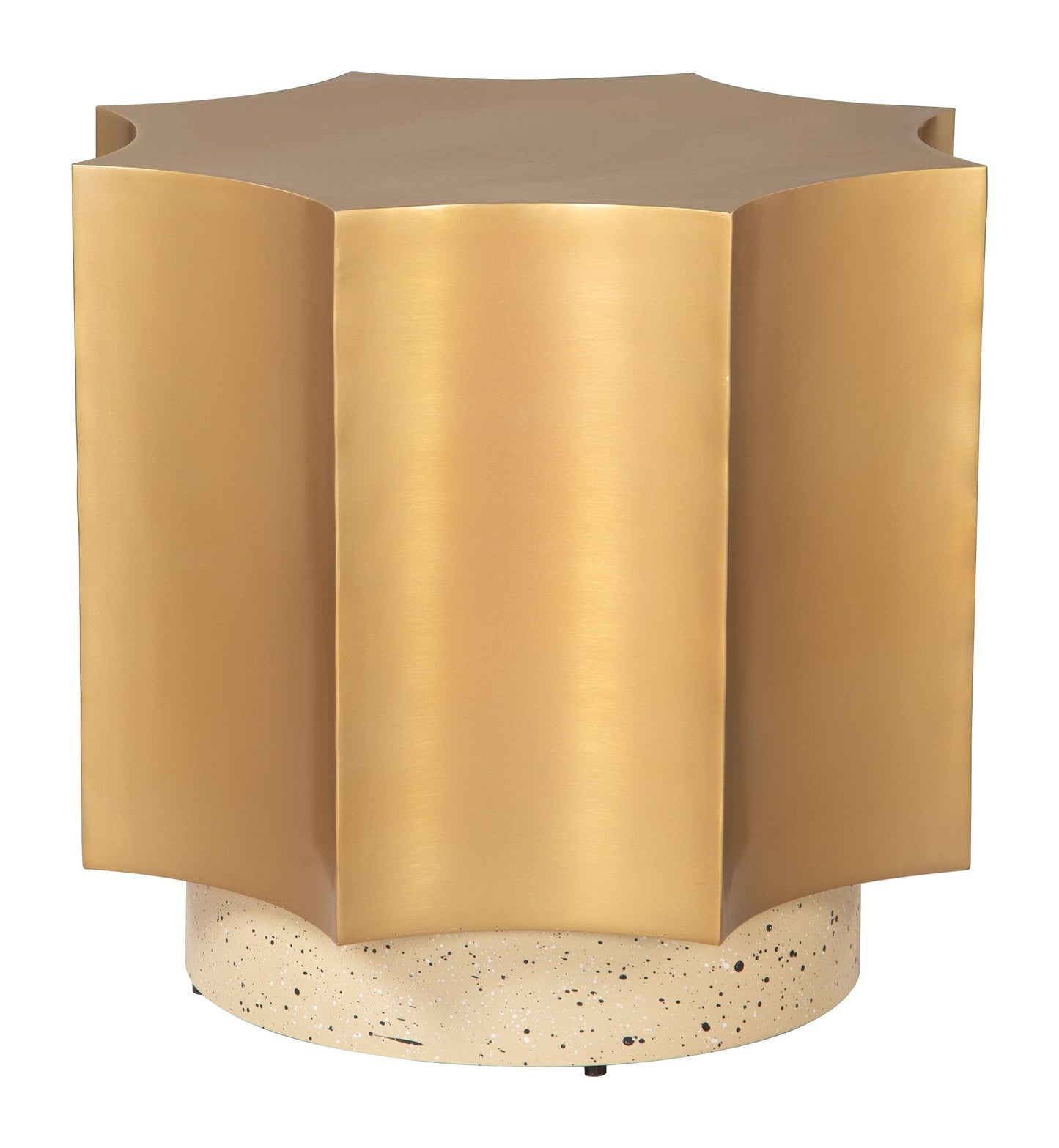 Osam Side Table Gold & Beige - Disselt Designs