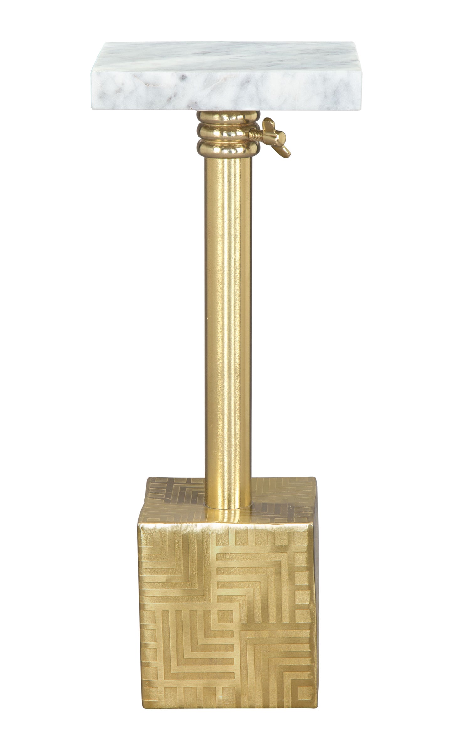 Josef Side Table White & Gold - Disselt Designs