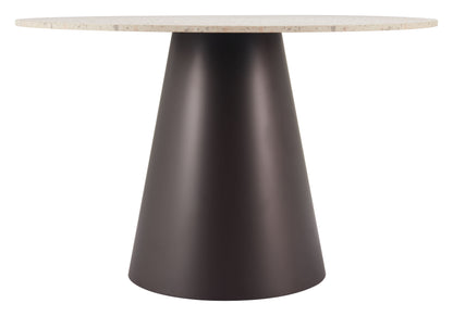 Jorf Dining Table Beige & Bronze - Disselt Designs