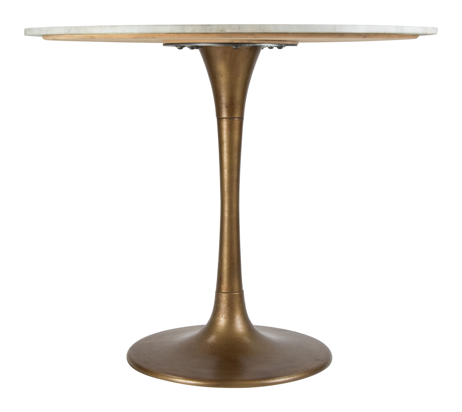 Fullerton Dining Table White & Gold - Disselt Designs