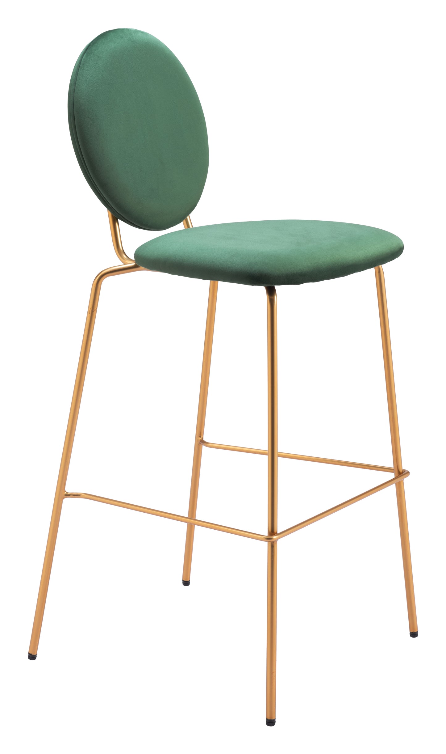 Odessa Barstool (Set of 2) Green & Gold - Disselt Designs