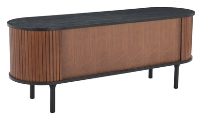 Koriana Entertainment Stand Black & Walnut - Disselt Designs