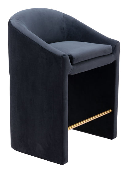 Emas Counter Stool Midnight Gray - Disselt Designs