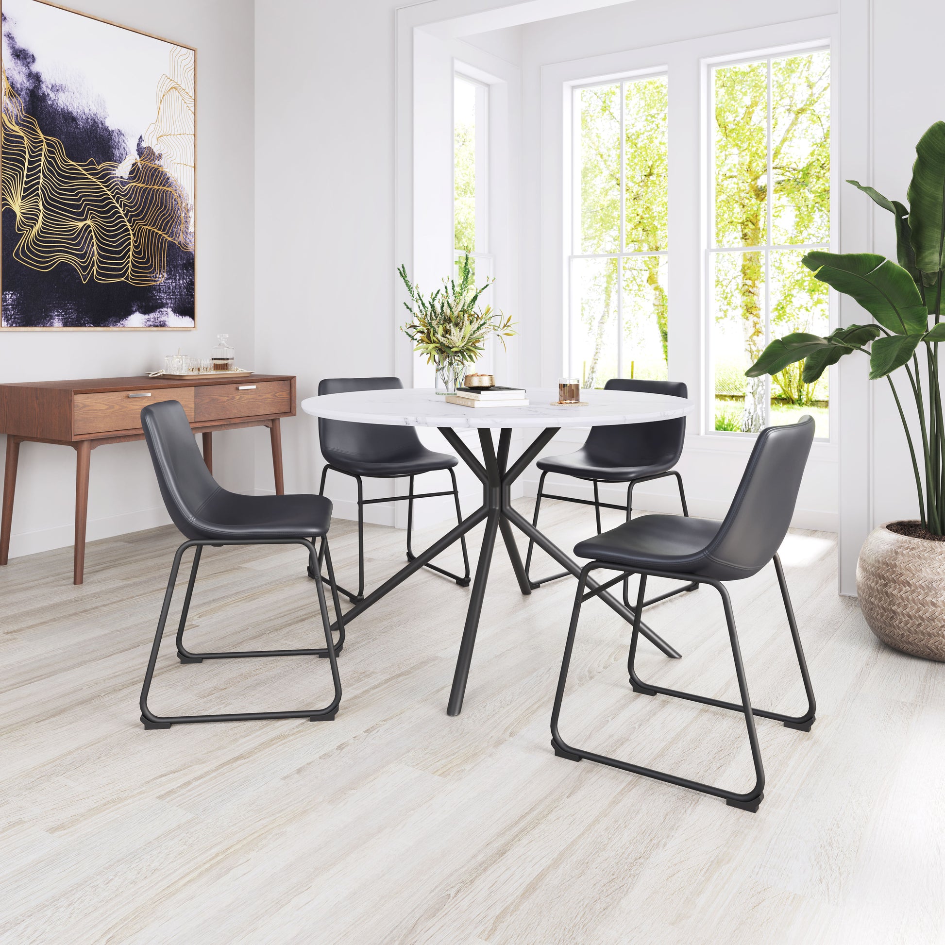 Smart Dining Chair (Set of 2) Black - Disselt Designs