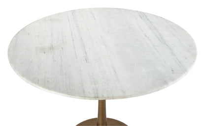 Fullerton Dining Table White & Gold - Disselt Designs
