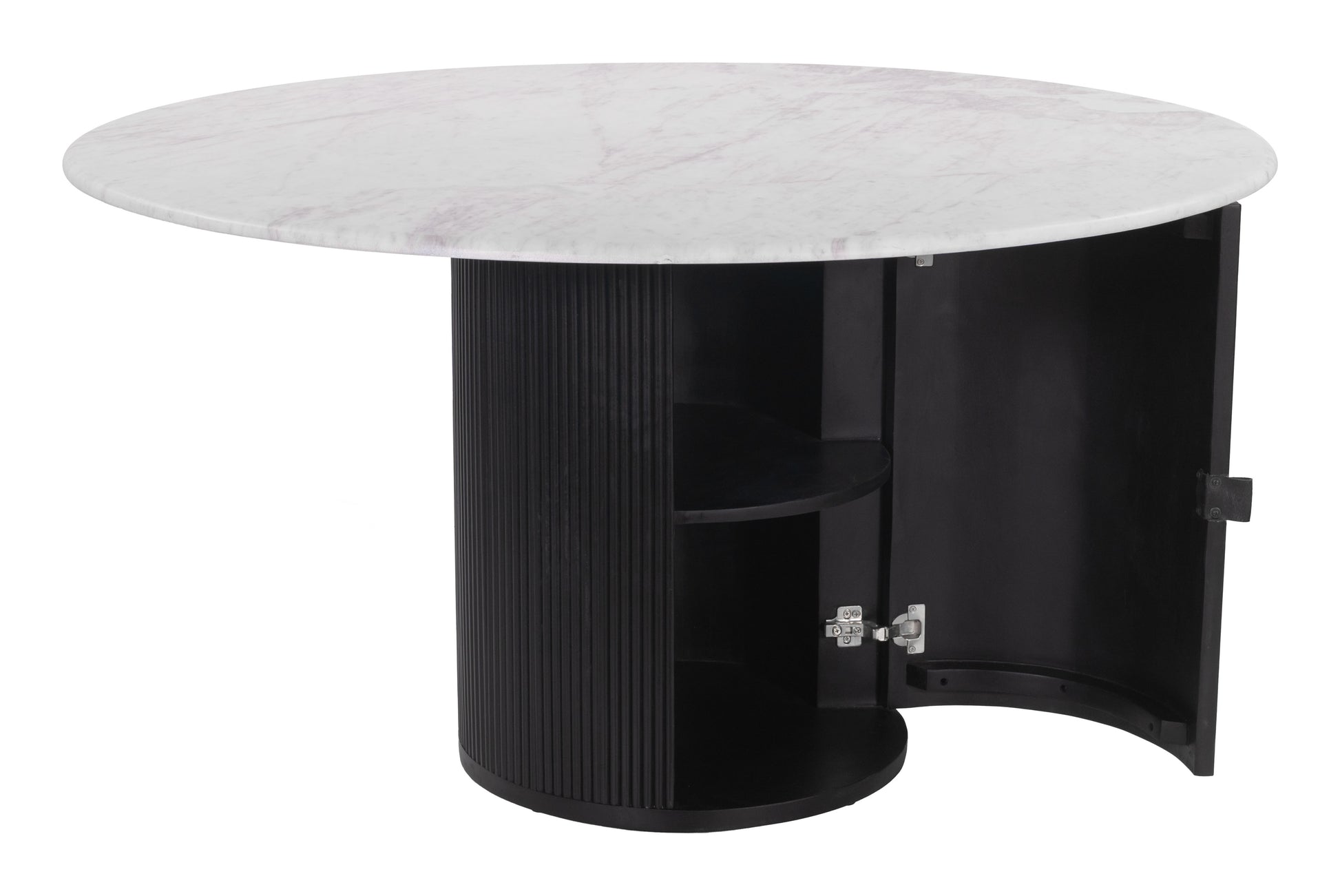 Izola Dining Table White & Black - Disselt Designs