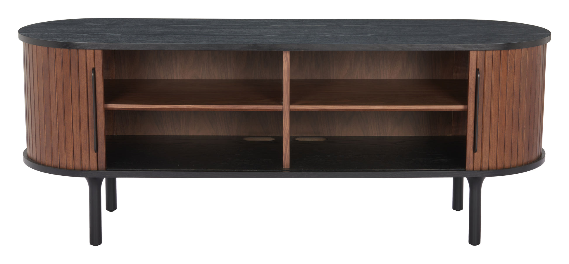 Koriana Entertainment Stand Black & Walnut - Disselt Designs