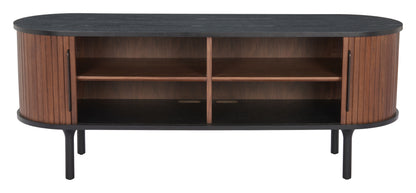 Koriana Entertainment Stand Black & Walnut - Disselt Designs
