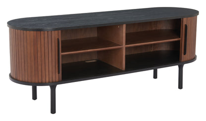 Koriana Entertainment Stand Black & Walnut - Disselt Designs