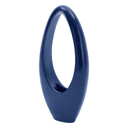 Mandolin Large Floor Vase Sculpture // Glossy Blue - Disselt Designs