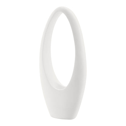 Mandolin Large Floor Vase Sculpture // Frosted White - Disselt Designs