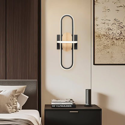 Wall Lamp Black & Wood - Disselt Designs