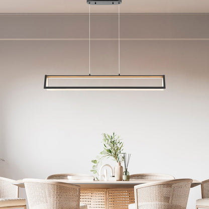 Chandelier Satin Black & Wood - Disselt Designs