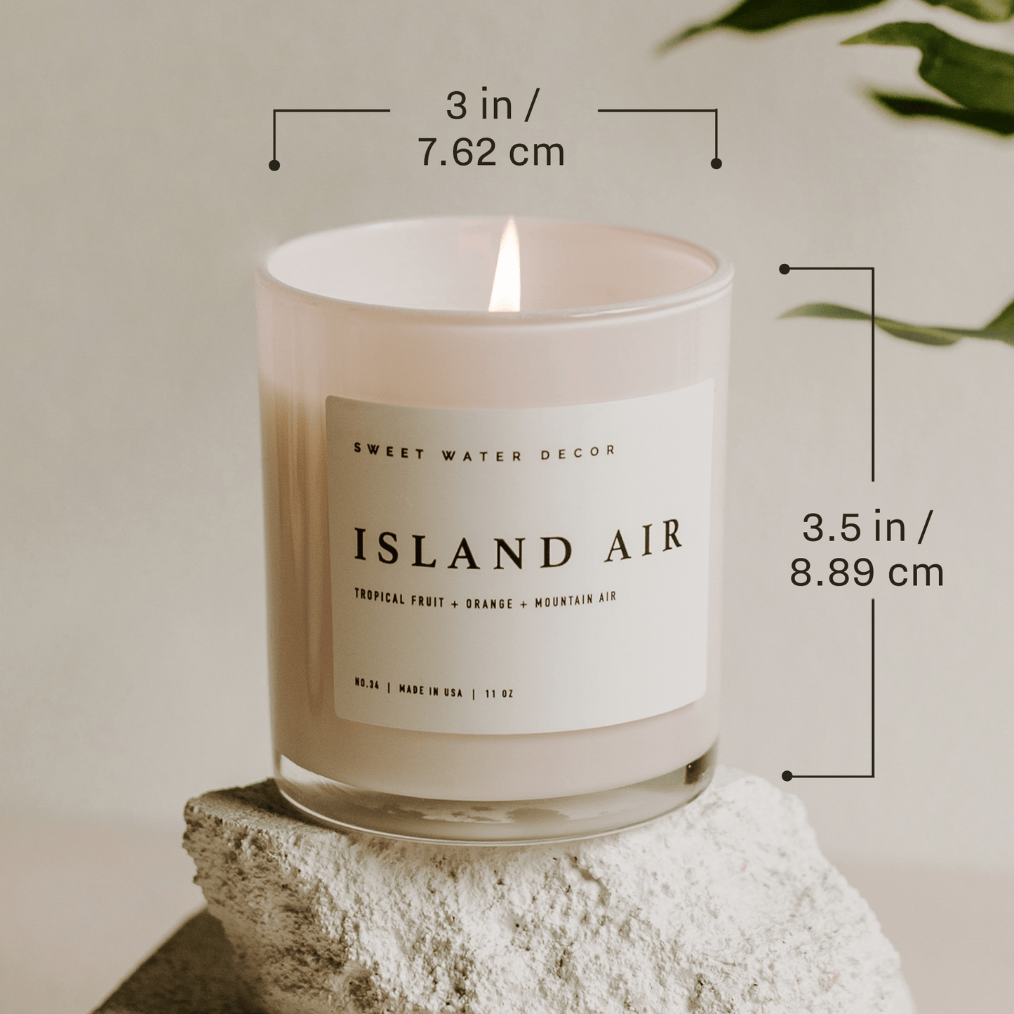 Thank You! Soy Candle - White Jar - 11 oz (Island Air)